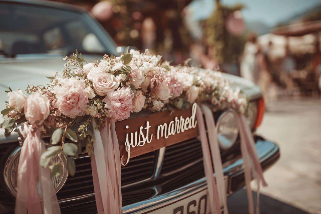 Décorer une voiture pour mariage : 10 idées originales et faciles à réaliser