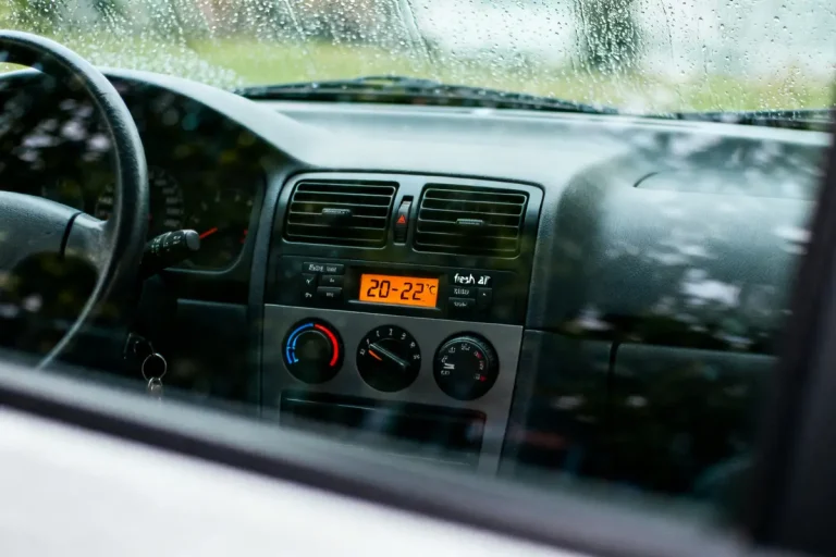 Tableau de bord de voiture sous la pluie, comment empêcher les vitres de s'embuer