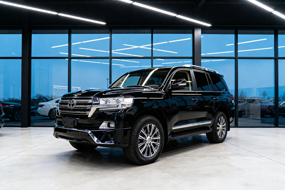 SUV Jeep neuf dans un showroom moderne